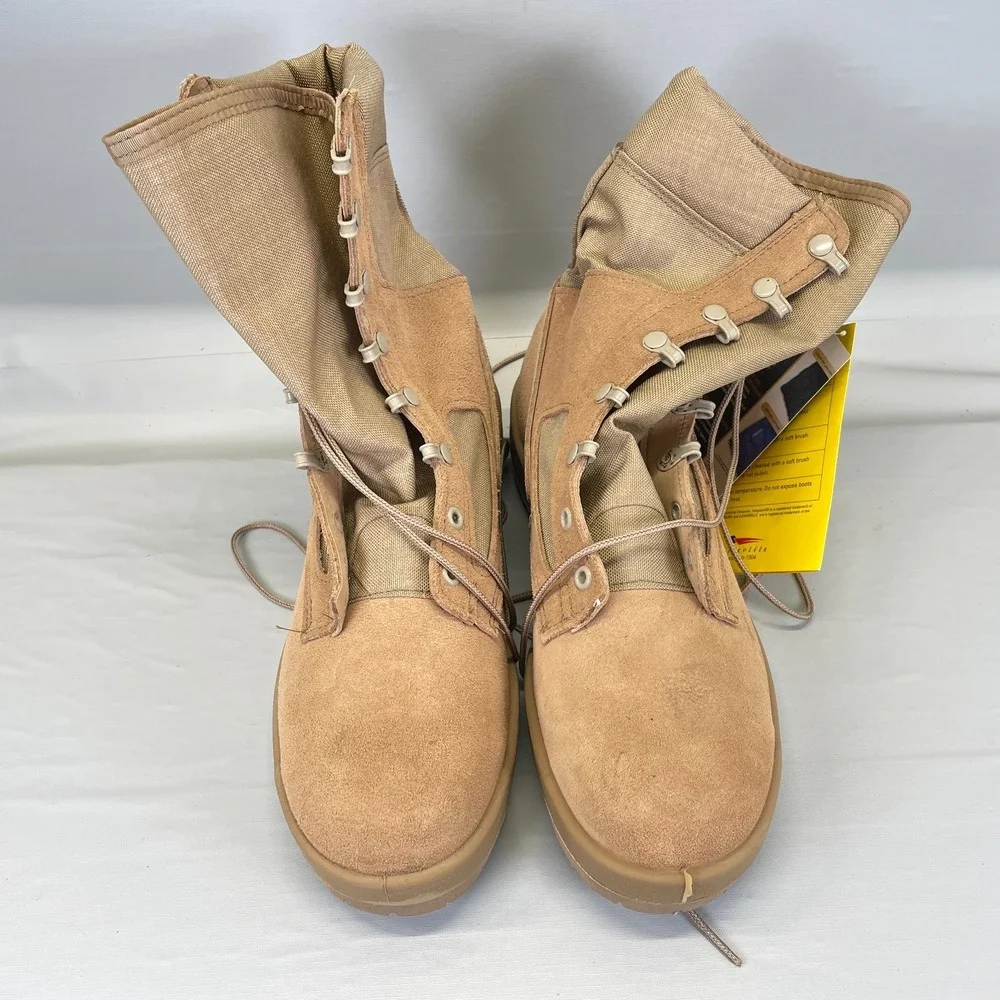 Belleville Waterproof Combat Boots Mens Size 9 R Brown Suede Vibram 390DES Army
